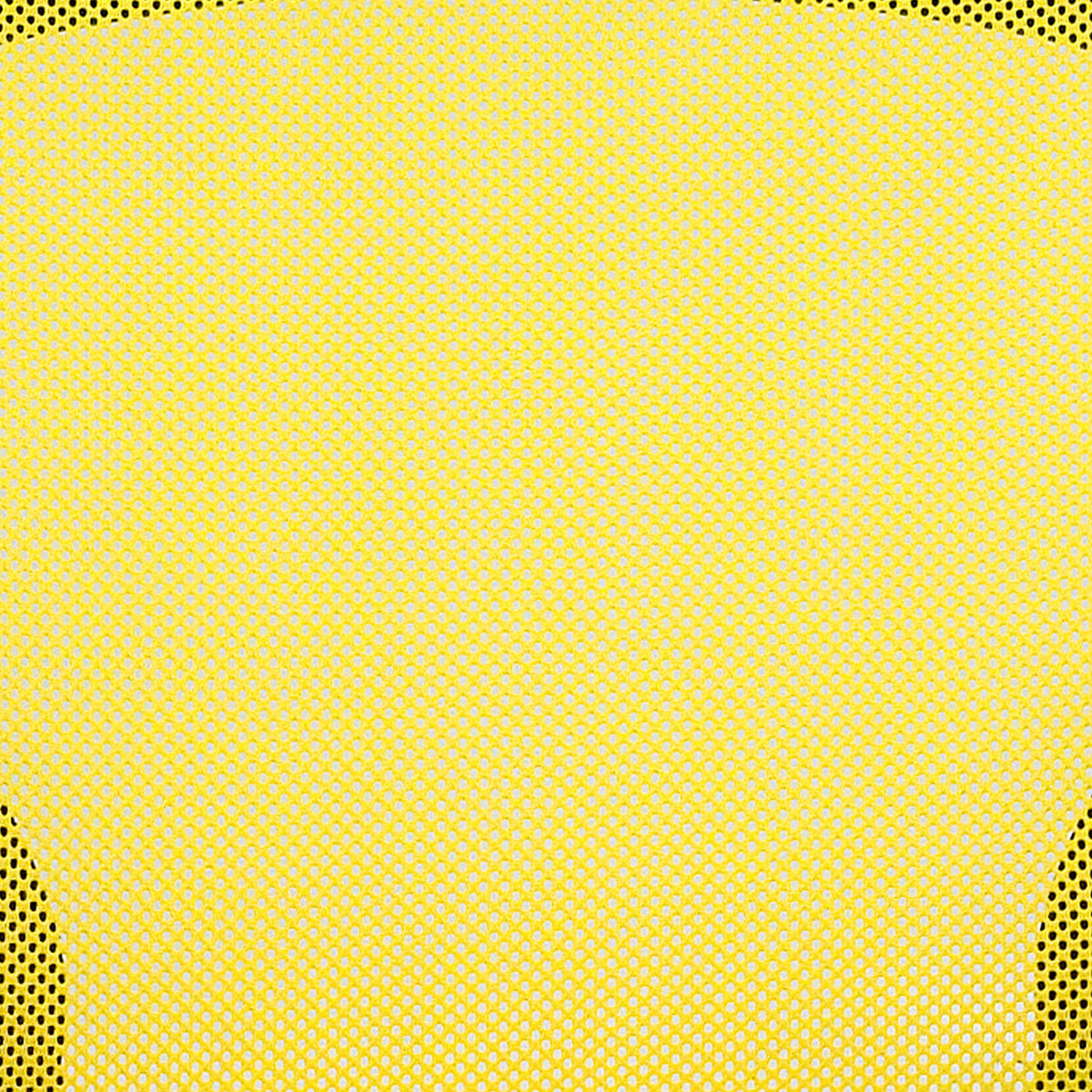 Yellow |#| Mid-Back Yellow Mesh Swivel Task Office Chair with Chrome Base and Arms