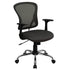 Mid-Back Mesh Swivel Task Office Chair with Chrome Base and Arms