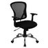 Mid-Back Mesh Swivel Task Office Chair with Chrome Base and Arms