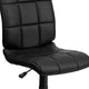 Black |#| Mid-Back Black Quilted Vinyl Swivel Task Office Chair - Home Office Chair