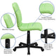 Green |#| Mid-Back Green Quilted Vinyl Swivel Task Office Chair - Home Office Chair