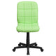 Green |#| Mid-Back Green Quilted Vinyl Swivel Task Office Chair - Home Office Chair