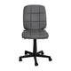 Gray |#| Mid-Back Gray Quilted Vinyl Swivel Task Office Chair - Home Office Chair