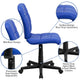 Blue |#| Mid-Back Blue Quilted Vinyl Swivel Task Office Chair - Home Office Chair