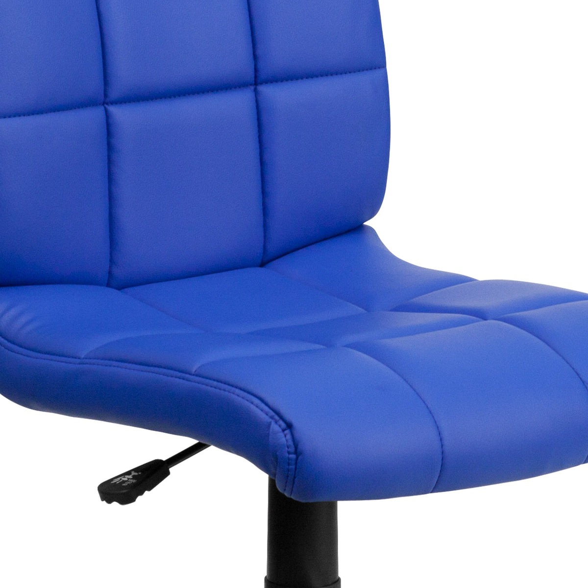 Blue |#| Mid-Back Blue Quilted Vinyl Swivel Task Office Chair - Home Office Chair