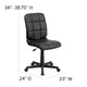 Black |#| Mid-Back Black Quilted Vinyl Swivel Task Office Chair - Home Office Chair