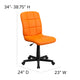 Orange |#| Mid-Back Orange Quilted Vinyl Swivel Task Office Chair - Home Office Chair