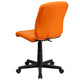 Orange |#| Mid-Back Orange Quilted Vinyl Swivel Task Office Chair - Home Office Chair