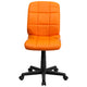 Orange |#| Mid-Back Orange Quilted Vinyl Swivel Task Office Chair - Home Office Chair