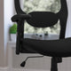 Black Mesh |#| Mid-Back Black Super Mesh Executive Office Chair with Adjustable Lumbar & Arms