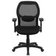 Black Mesh |#| Mid-Back Black Super Mesh Executive Office Chair with Adjustable Lumbar & Arms