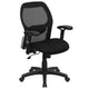 Black Mesh |#| Mid-Back Black Super Mesh Executive Office Chair with Adjustable Lumbar & Arms