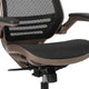 Black Mesh/Gold Frame |#| Black Mid-Back Mesh Executive Office Chair with Gold Frame and Flip-Up Arms