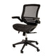 Black Mesh/Black Frame |#| Black Mid-Back Mesh Executive Office Chair with Black Frame and Flip-Up Arms