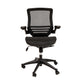 Black Mesh/Black Frame |#| Black Mid-Back Mesh Executive Office Chair with Black Frame and Flip-Up Arms
