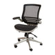 Black Mesh/Graphite Silver Frame |#| Black Mid-Back Mesh Executive Office Chair with Graphite Frame and Flip-Up Arms