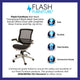 Black Mesh/Graphite Silver Frame |#| Black Mid-Back Mesh Executive Office Chair with Graphite Frame and Flip-Up Arms