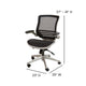 Black Mesh/Graphite Silver Frame |#| Black Mid-Back Mesh Executive Office Chair with Graphite Frame and Flip-Up Arms