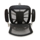 Black Mesh/Graphite Silver Frame |#| Black Mid-Back Mesh Executive Office Chair with Graphite Frame and Flip-Up Arms