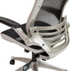 Black Mesh/Graphite Silver Frame |#| Black Mid-Back Mesh Executive Office Chair with Graphite Frame and Flip-Up Arms
