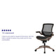 Black Mesh/Gold Frame |#| Black Mid-Back Mesh Executive Office Chair with Gold Frame and Flip-Up Arms