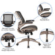 Black Mesh/Gold Frame |#| Black Mid-Back Mesh Executive Office Chair with Gold Frame and Flip-Up Arms