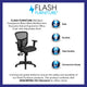 Mid-Back Black Mesh Multifunction Ergonomic Office Chair with Adjustable Arms