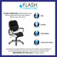 Mid-Back Black and White LeatherSoft Executive Swivel Office Chair with Arms