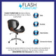 Black LeatherSoft/Walnut Frame |#| Mid-Back Walnut Wood Conference Office Chair in Black LeatherSoft