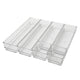 Set of 6 Plastic Stacking Office Desk Drawer Organizers