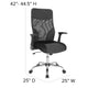 High Back Ergonomic Office Chair with Black and White Contemporary Mesh Design