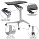 Black |#| Black Mobile Sit-Down, Stand-Up Ergonomic Computer Desk - Standing Desk