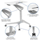 White |#| White Mobile Sit-Down, Stand-Up Ergonomic Computer Desk - Standing Desk