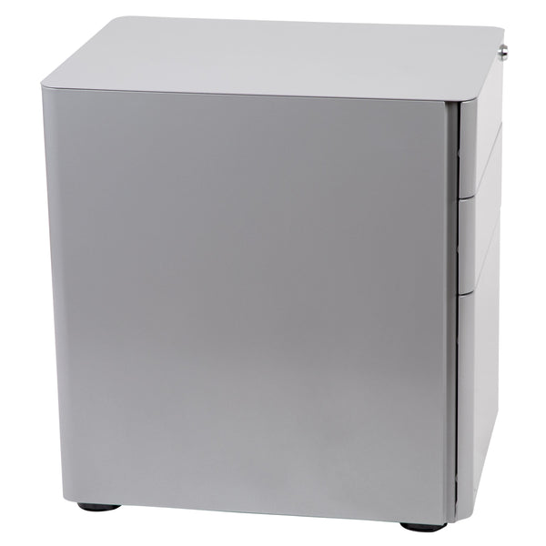 Gray |#| Modern 3-Drawer Mobile Locking Filing Cabinet Storage Organizer-Gray