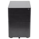 Black |#| Modern 3-Drawer Mobile Locking Filing Cabinet Storage Organizer-Black