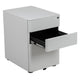 White |#| Modern 3-Drawer Mobile Locking Filing Cabinet Storage Organizer-White