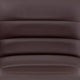Brown Vinyl/Chrome Frame |#| Brown Vinyl Adjustable Height Barstool w/ Horizontal Stitch Back & Chrome Base