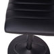 Black Vinyl/Black Frame |#| Black Vinyl Adjustable Height Barstool w/ Horizontal Stitch Back & Black Base