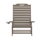 Brown |#| Commercial Grade Outdoor Adjustable Lounge Chair with Cupholder - Brown