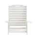 White |#| Commercial Grade Outdoor Adjustable Lounge Chair with Cupholder - White