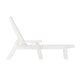 White |#| Commercial Grade Outdoor Adjustable Lounge Chair with Cupholder - White