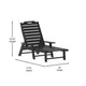 Black |#| Commercial Grade Outdoor Adjustable Lounge Chair with Cupholder - Black