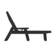 Black |#| Commercial Grade Outdoor Adjustable Lounge Chair with Cupholder - Black