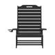 Black |#| Commercial Grade Outdoor Adjustable Lounge Chair with Cupholder - Black