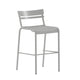 Silver |#| Modern Commercial Grade 2 Slat Indoor/Outdoor Steel Bar Stool in Silver