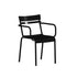 Nash Commercial Grade Steel Indoor-Outdoor Stackable Chair with 2 Slats and Arms