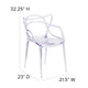 Transparent Fluid Style Stacking Side Chair - Accent & Side Chair