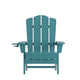 Blue |#| Commercial Grade All-Weather Adirondack Chair with Swiveling Cupholder - Blue