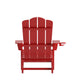 Red |#| Commercial Grade All-Weather Adirondack Chair with Swiveling Cupholder - Red