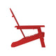 Red |#| Commercial Grade All-Weather Adirondack Chair with Swiveling Cupholder - Red